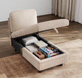 LINSY HOME Module for Sectional Sleeper Sofa Couch, Plush Corduroy Customizable Sleeper Sofa - Pull Out Sofa, Storage Double Seater, Storage Chaise, Armrest, Storage Ottoman, Corner Seat