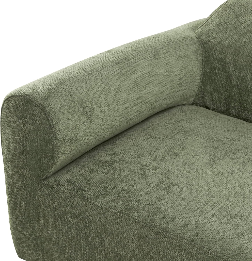 Christopher Knight Home Midel 111' Modular L-Shape Sofa Couch with Chaise Lounge, Modern Boneless Sofa for Living Room, Fabric Upholstered Cloud Couch with Deep Seat, Olive Green