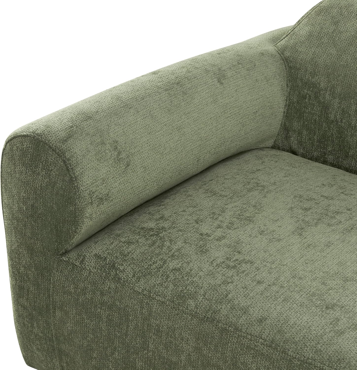 Christopher Knight Home Midel 111' Modular L-Shape Sofa Couch with Chaise Lounge, Modern Boneless Sofa for Living Room, Fabric Upholstered Cloud Couch with Deep Seat, Olive Green