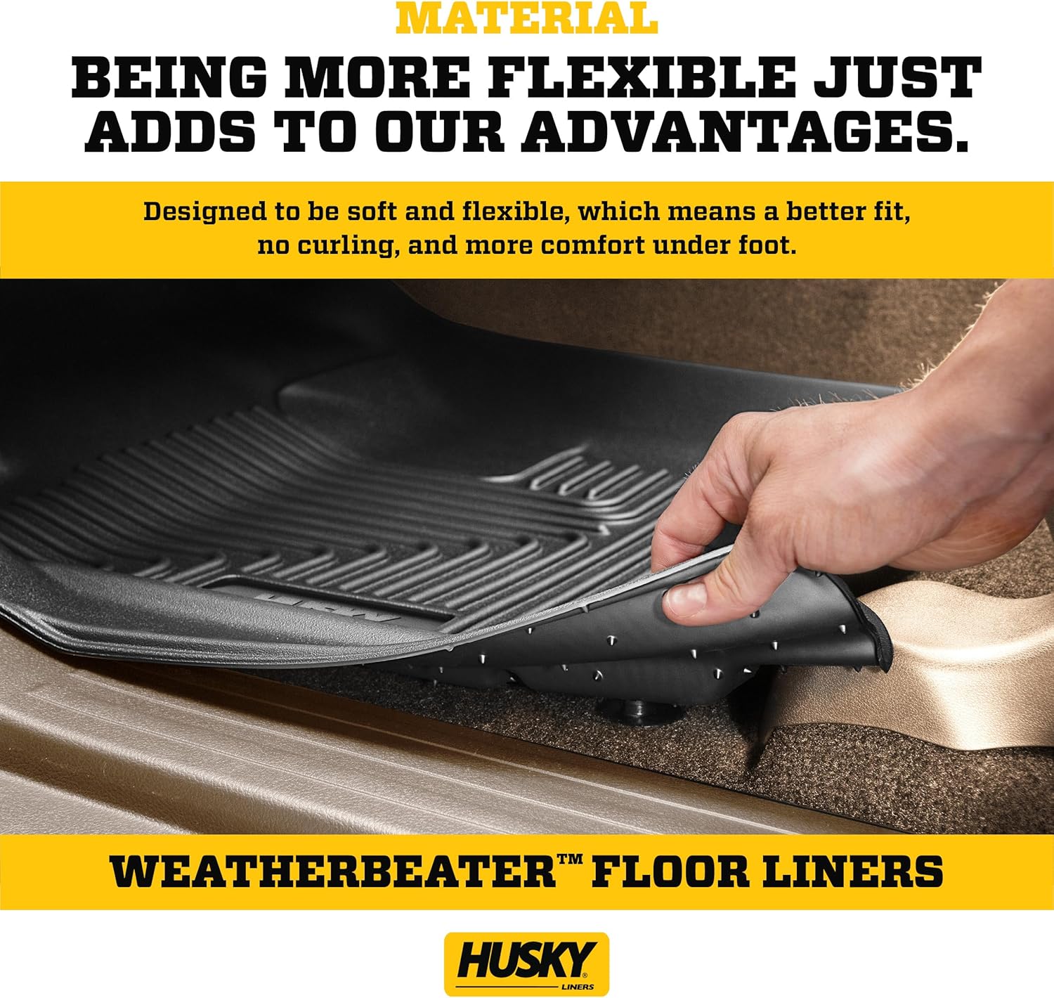 Husky Liners Weatherbeater Floor Mats | Fits 2011-2017 Honda Odyssey | Front, 2nd & 3rd Row, 4-pc. Black