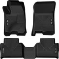 Husky Liners Weatherbeater Floor Mats | Fits 2024 - 2025 Chevrolet Colorado & GMC Canyon Crew Cab | Front & 2nd Row, 3-pc Black - 99221