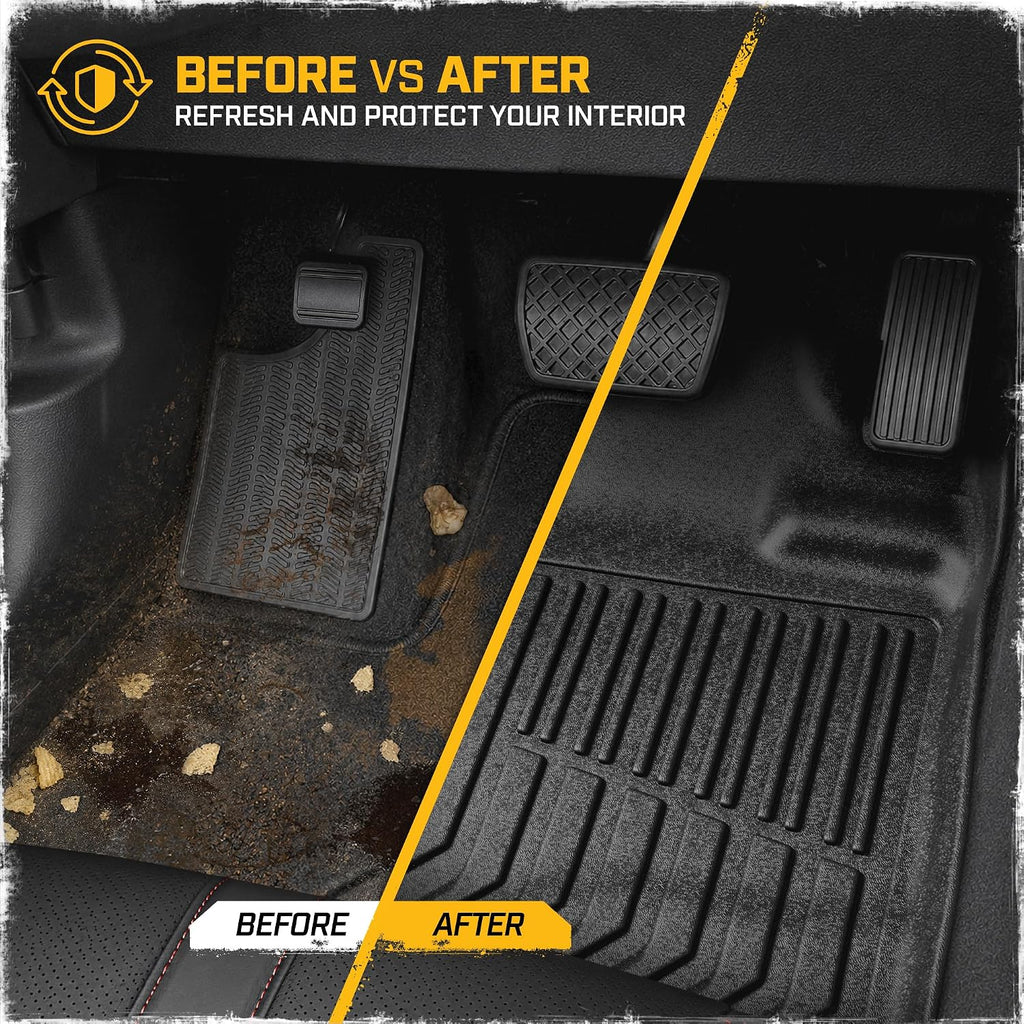 CAT® JustFit™ 3D Custom Fit Floor Mats for Honda Ridgeline 2017-2025, Heavy Duty All Weather Floor Liners Laser Measured, Honda Ridgeline Accessories