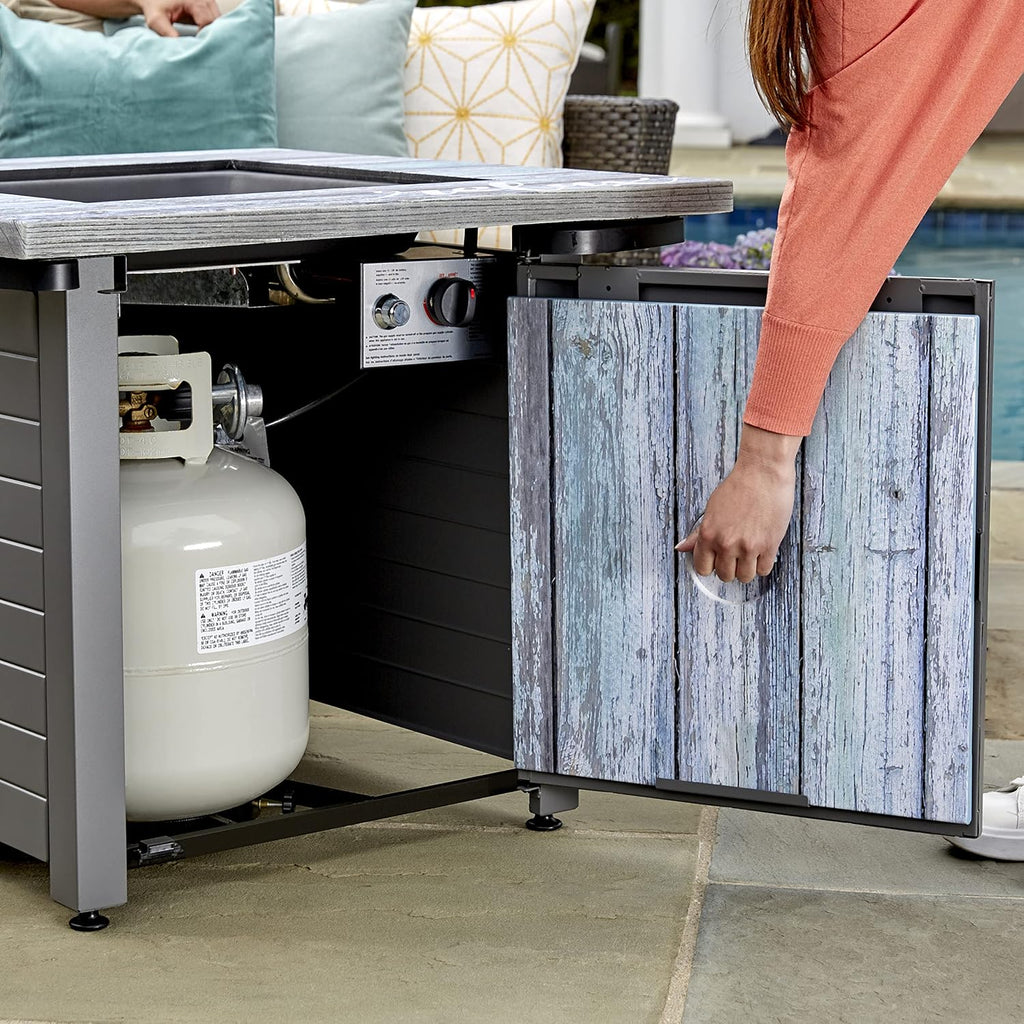 Relax Gray 30' Square Gas Fire Table