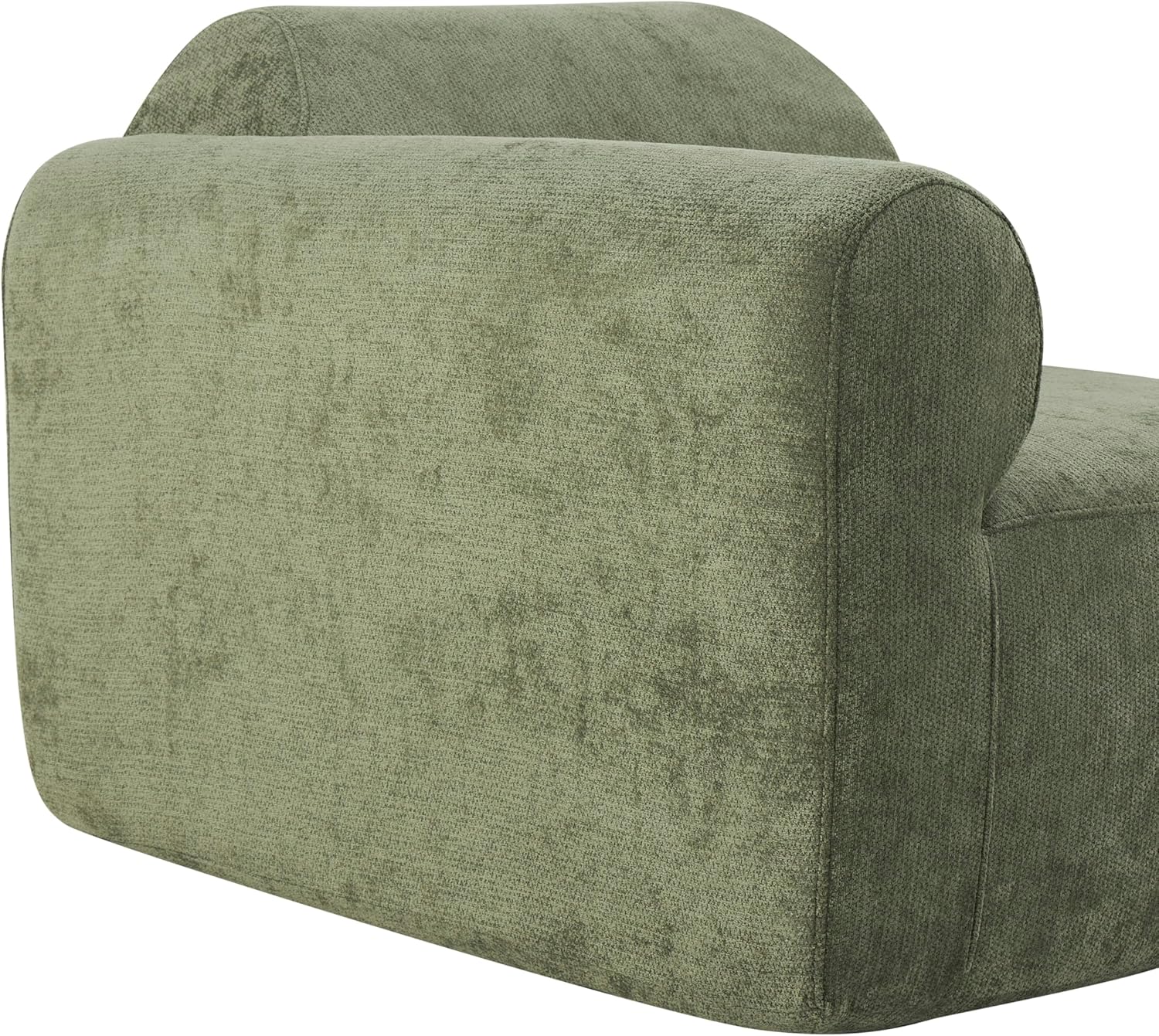 Christopher Knight Home Midel 111' Modular L-Shape Sofa Couch with Chaise Lounge, Modern Boneless Sofa for Living Room, Fabric Upholstered Cloud Couch with Deep Seat, Olive Green