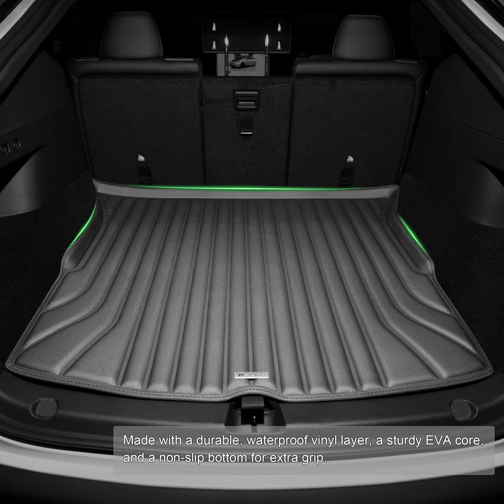 Extreme Coverage Floor Mats for Tesla Model Y (2021-2025) – Full 360° Cabin Protection, GapZero Fit with TrackGuard Rail Protection (Does NOT fit 7-Seat & Juniper)
