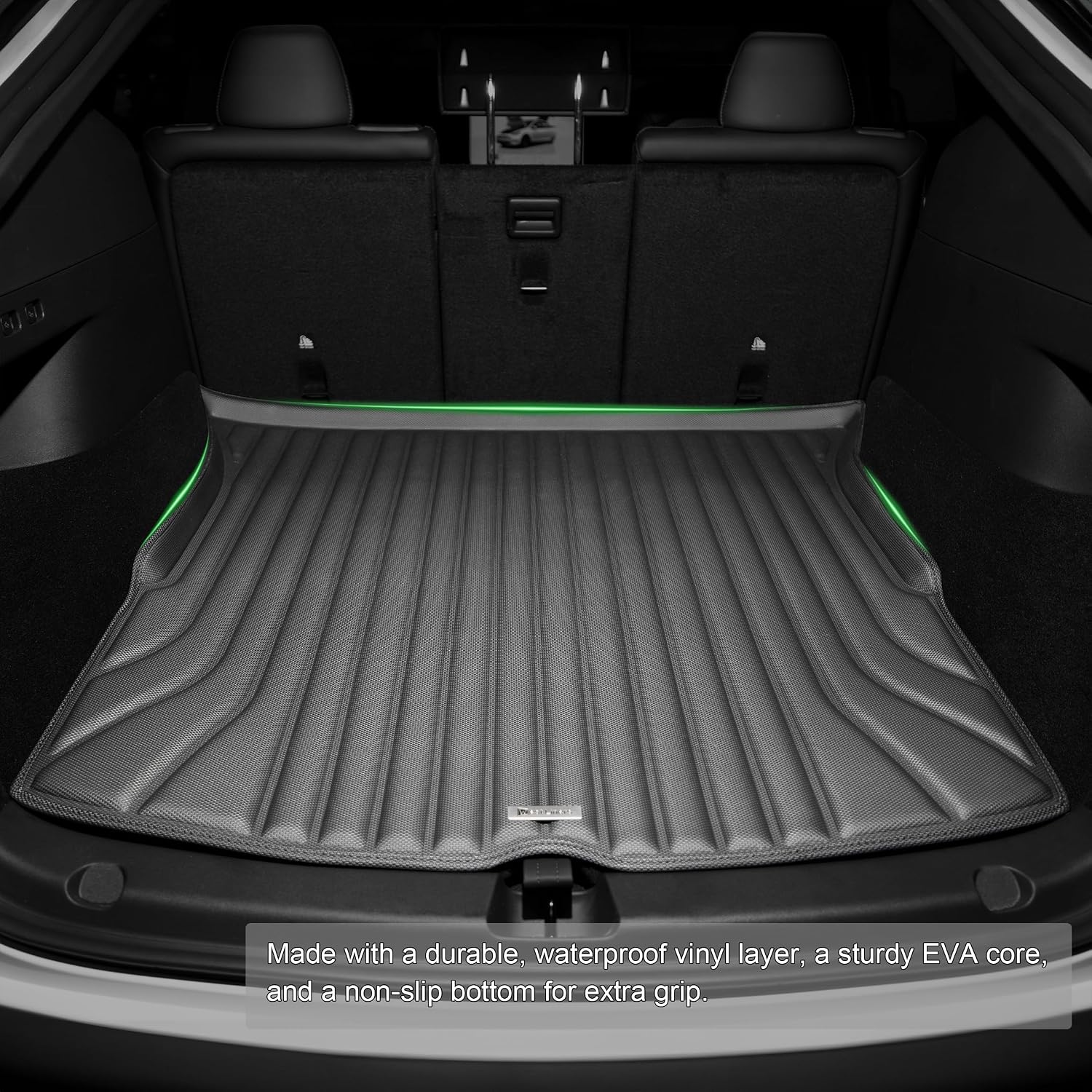 Extreme Coverage Floor Mats for Tesla Model Y (2021-2025) – Full 360° Cabin Protection, GapZero Fit with TrackGuard Rail Protection (Does NOT fit 7-Seat & Juniper)