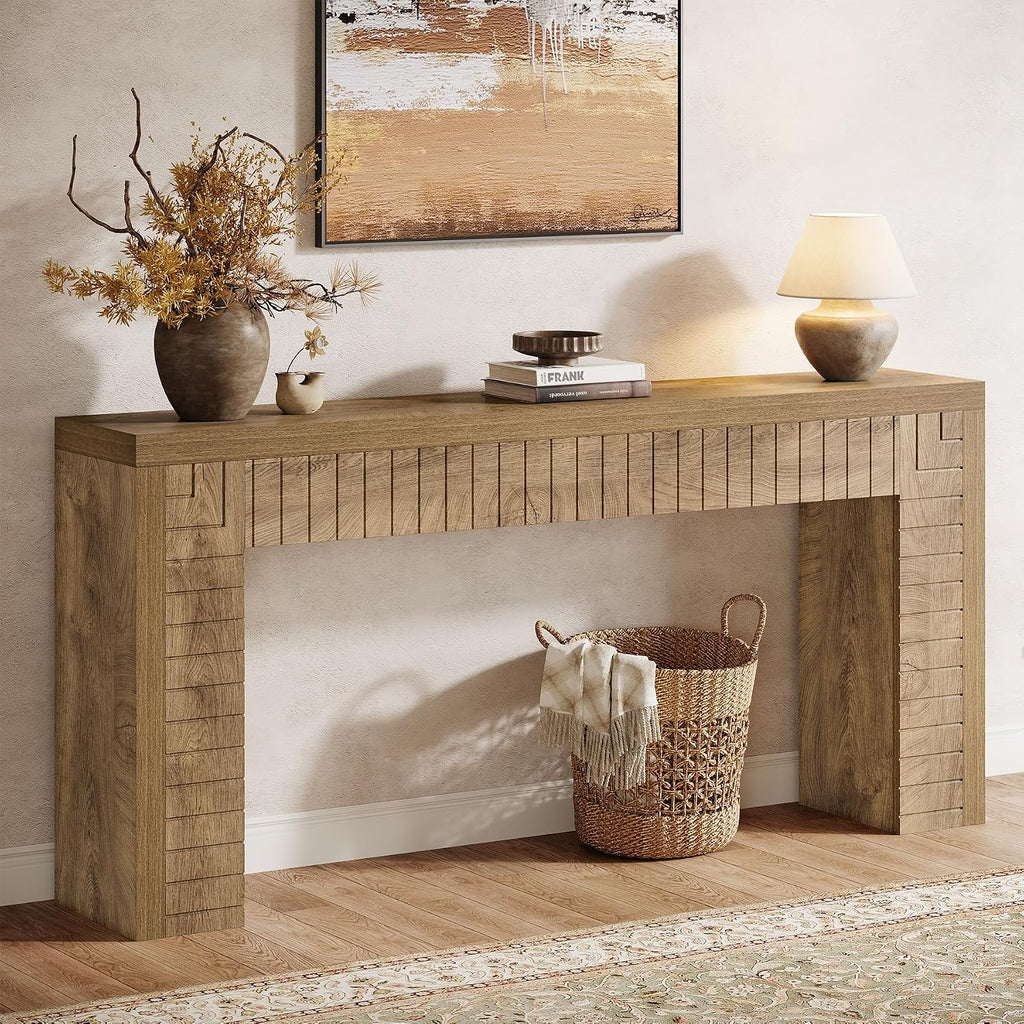 Tribesigns 70.9-Inch Extra Long Console Table for Entryway, Narrow Sofa Table Behind Couch, Suitable for Hallway, Foyer, Living Room