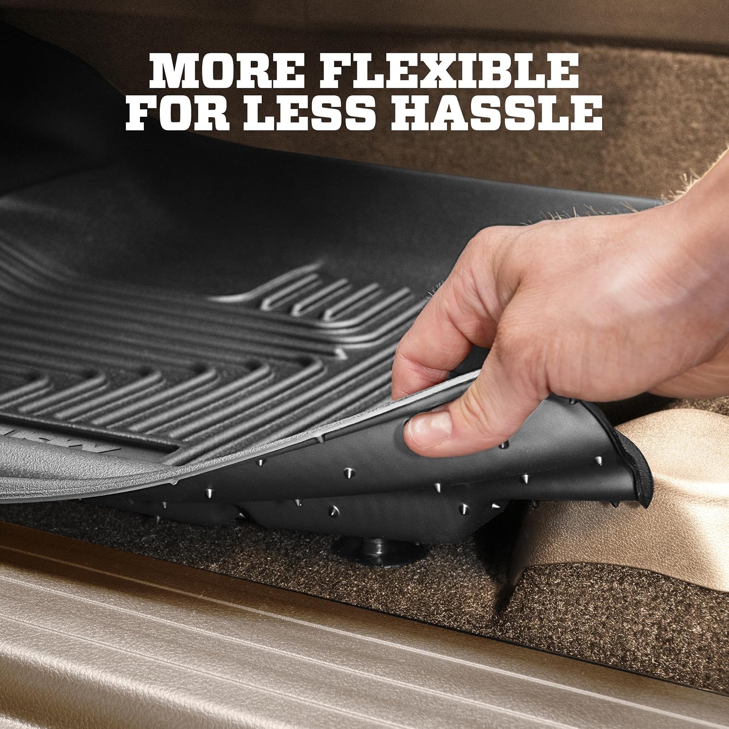 Husky Liners Weatherbeater Floor Mats | Fits 2013-2024 Toyota 4Runner, 2014-2023 Lexus GX460 | Front & 2nd Row, 3-pc Tan - 99573