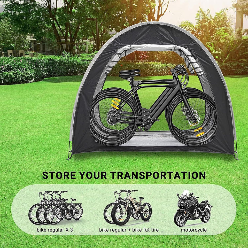 2 PCS Bike Tent Outdoor Storage Waterproof Can Be Spliced Motorcycle Tent for Patio Furniture,Bicycle,Motorcycle Outdoor Bike Storage Shed,Purple