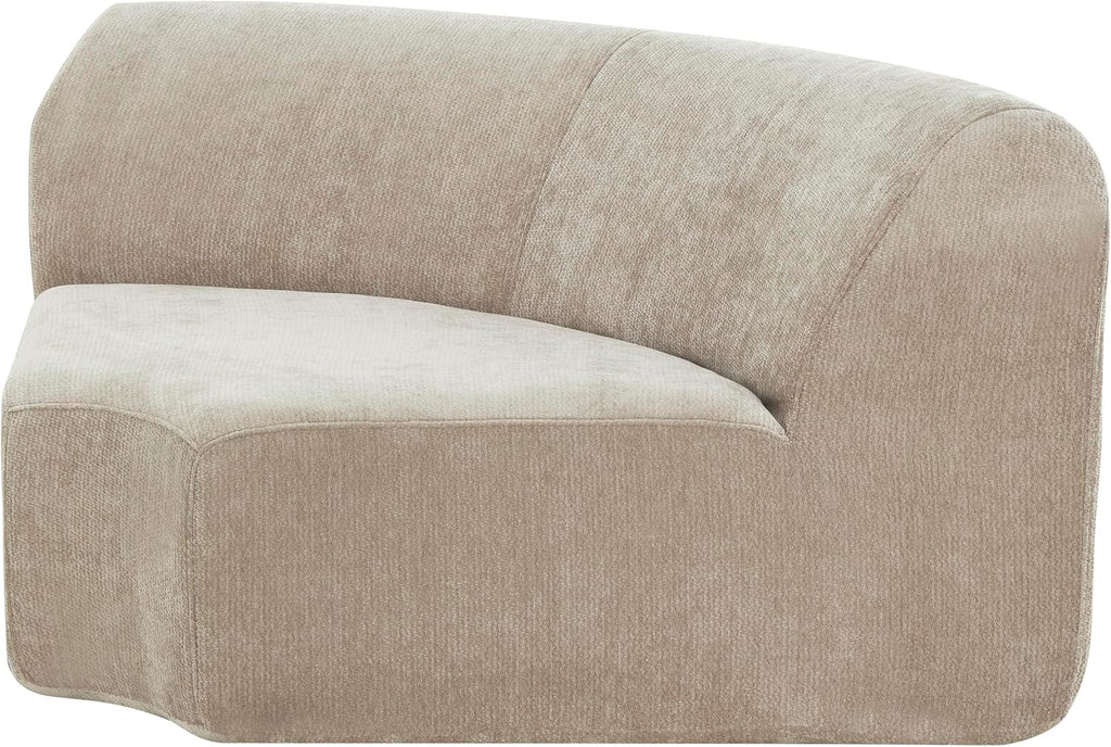 Christopher Knight Home Midel 111' Modular L-Shape Sofa Couch with Chaise Lounge, Modern Boneless Sofa for Living Room, Fabric Upholstered Cloud Couch with Deep Seat, Dark Beige