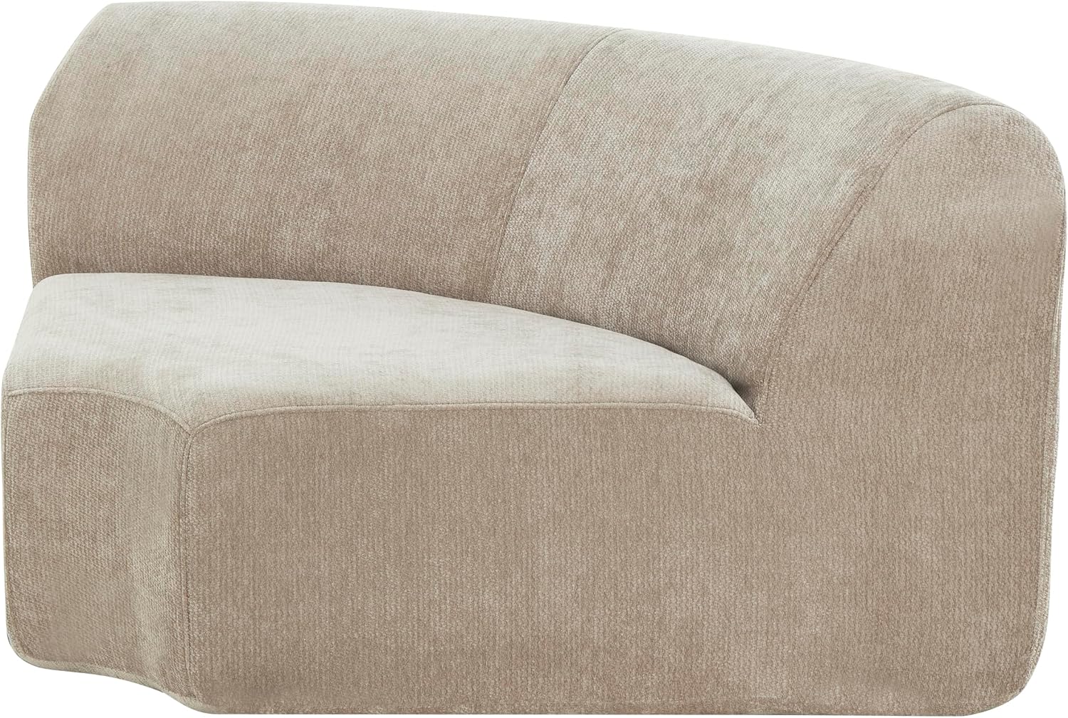 Christopher Knight Home Midel 111' Modular L-Shape Sofa Couch with Chaise Lounge, Modern Boneless Sofa for Living Room, Fabric Upholstered Cloud Couch with Deep Seat, Dark Beige