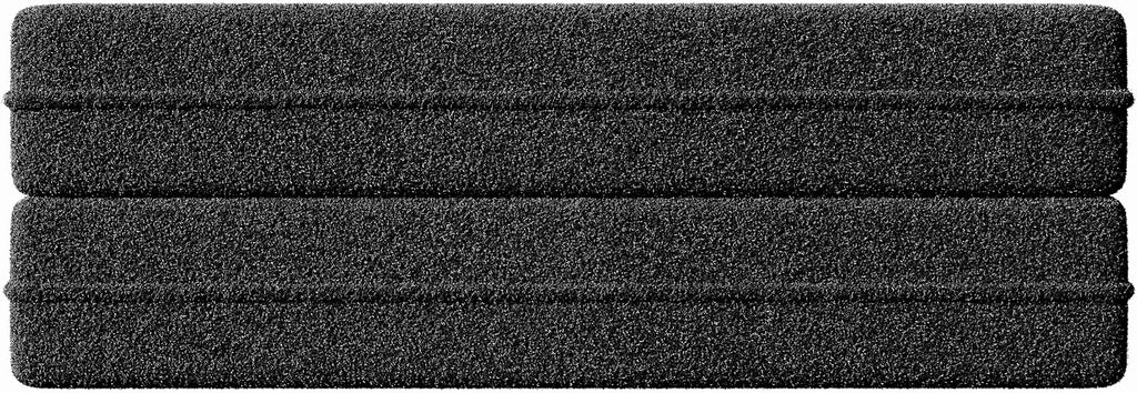 Ball & Cast 78' Floor Sofa Bed with 2 Pillows,Convertible Teddy Fabric Foam-Filled Sleeper Sofa Bed,Pull Out Couch Full Size Folding Mattress for Living Room,Playroom,No Assembly Required,Black