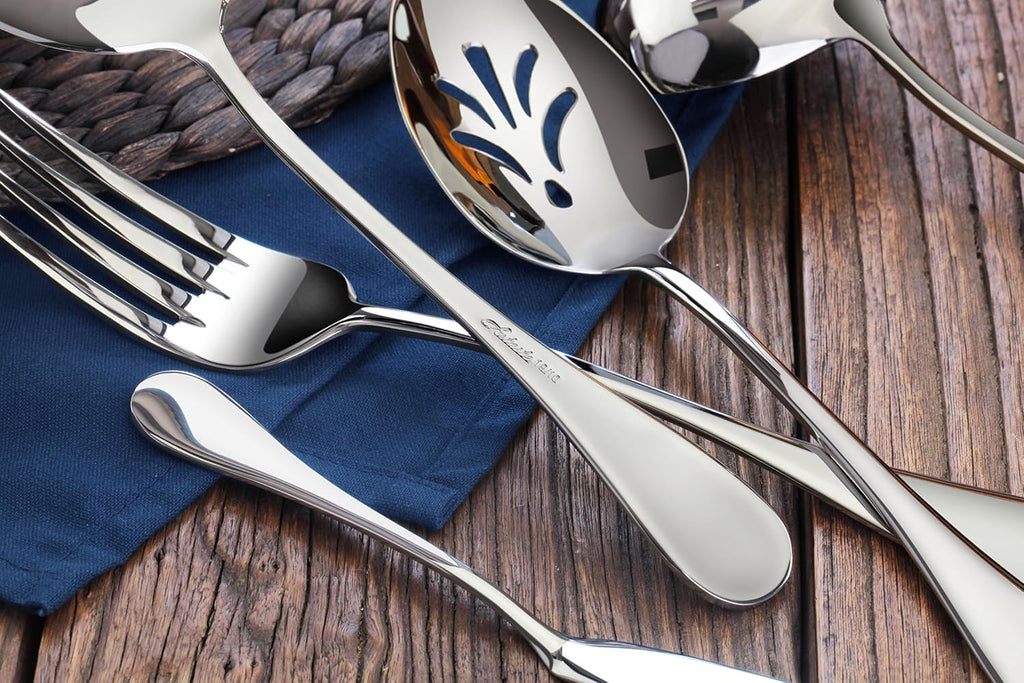 Artaste 56457 Rain 18/10 Stainless Steel 103-Piece Flatware Set, Service for 12