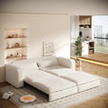 Eafurn 3 in 1 Convertible Pull Out Sleeper Sofa Couch Bed King Size,93' Oversized Recliner Loveseat Chaise Lounge Sofabed Daybed with Thickness Cushions for Living Room Office