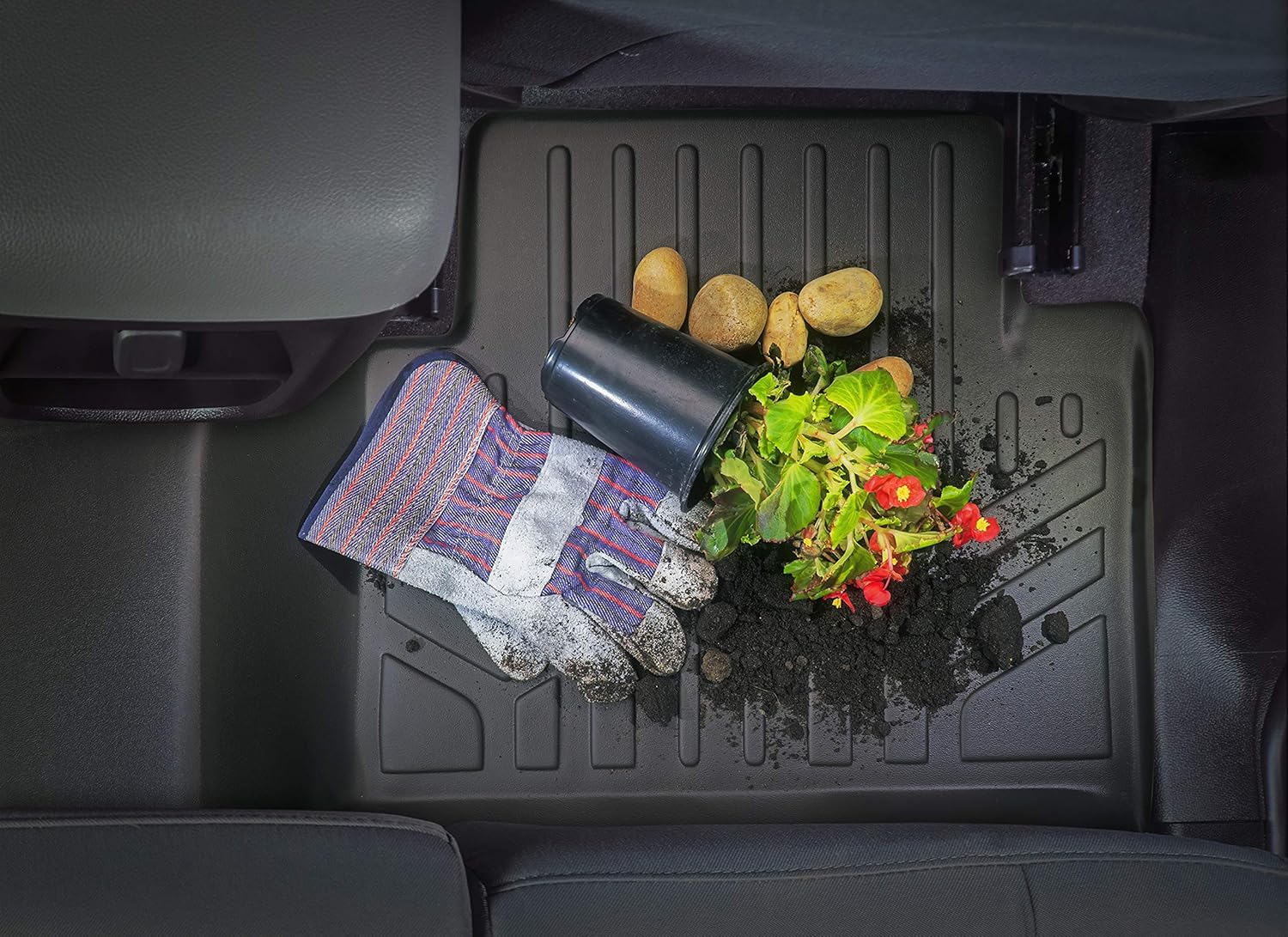 SMARTLINER All Weather Custom Fit Cargo Liner Trunk Floor Mat Compatible with 2019-2025 Toyota RAV4