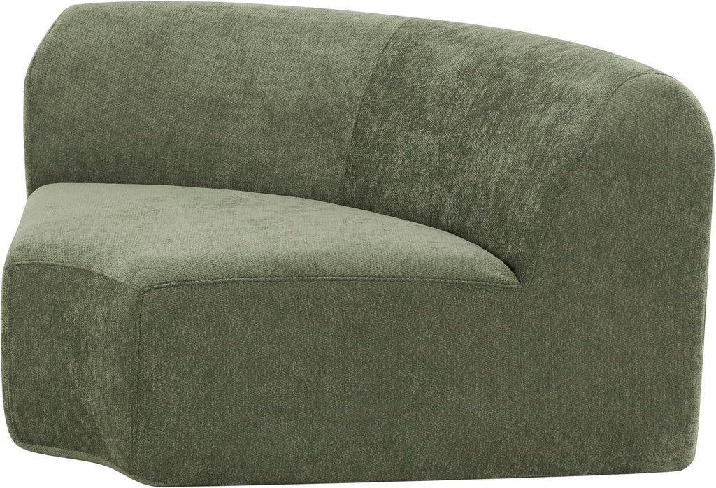Christopher Knight Home Midel 111' Modular L-Shape Sofa Couch with Chaise Lounge, Modern Boneless Sofa for Living Room, Fabric Upholstered Cloud Couch with Deep Seat, Olive Green