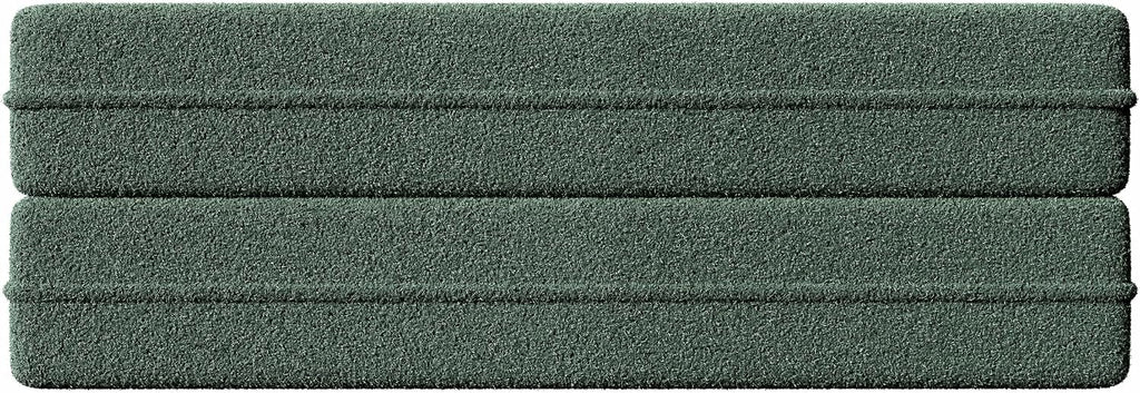 Ball & Cast 78' Floor Sofa Bed with 2 Pillows,Convertible Teddy Fabric Foam-Filled Sleeper Sofa Bed,Pull Out Couch Full Size Folding Mattress for Living Room,Playroom,No Assembly Required,Green