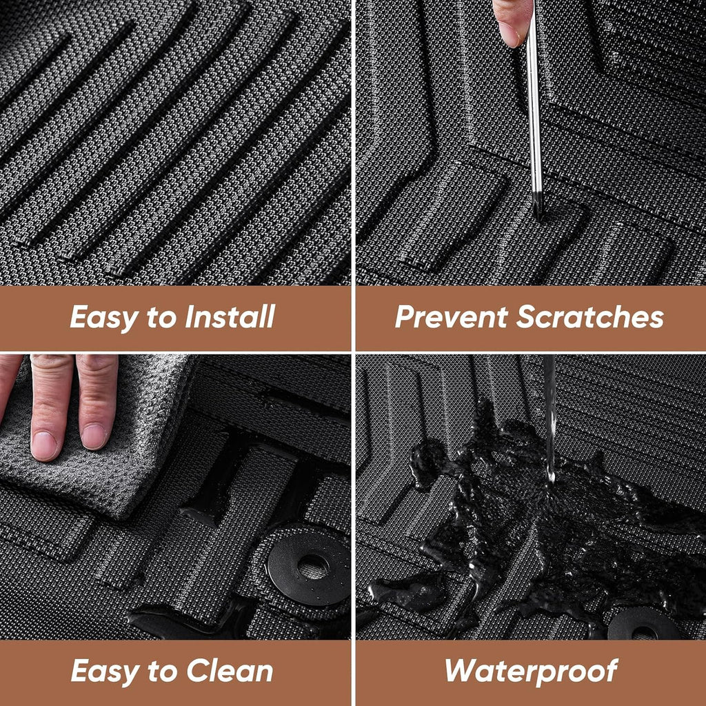 for Chevy Tahoe for GMC Yukon Floor Mats & Cargo Liner 2015-2020 7 Seats (Not for XL), All Weather Trunk Mats for Chevrolet Tahoe Rear Backrest Mats Accessories 2015 2016 2017 2018 2019 2020