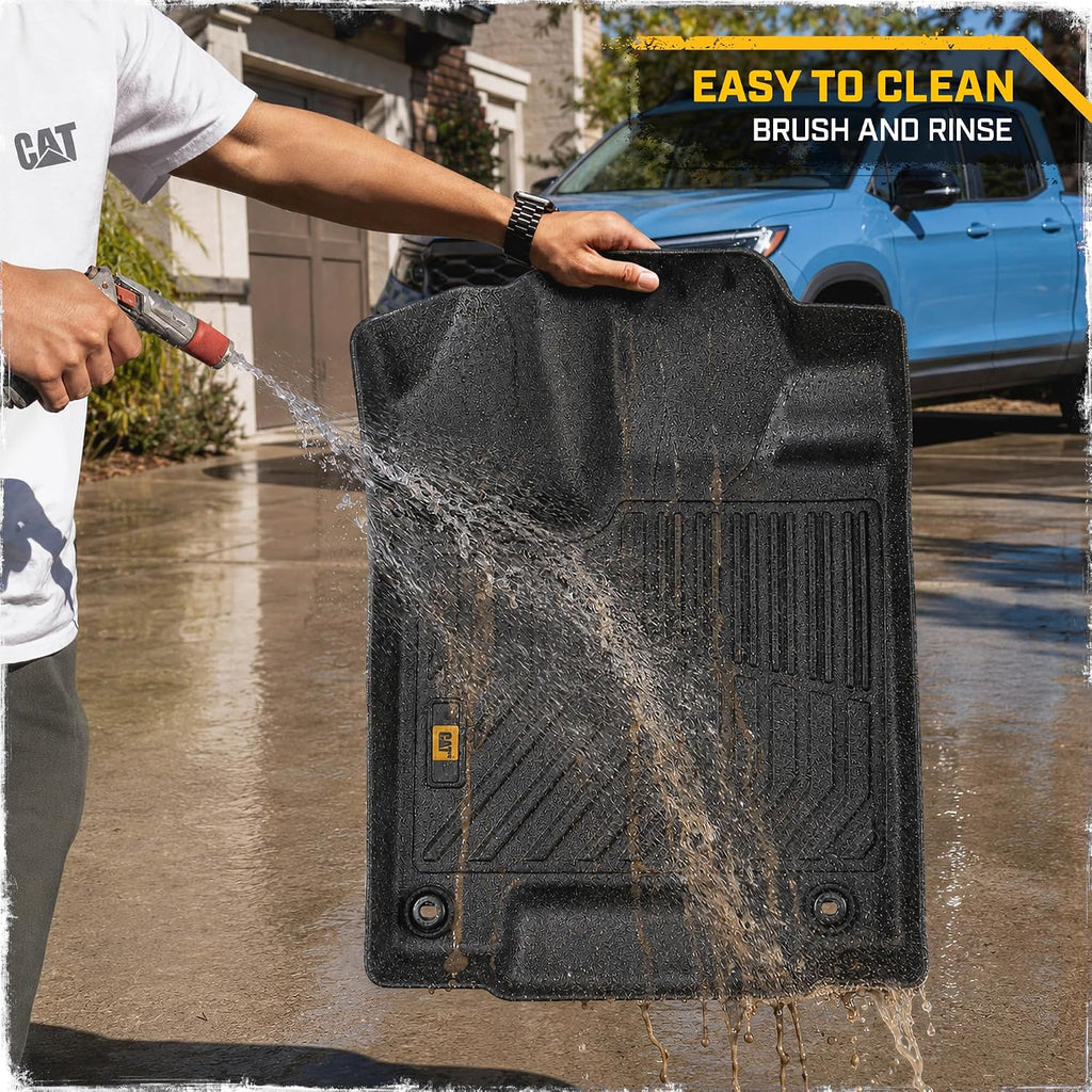 CAT® JustFit™ 3D Custom Fit Floor Mats for Honda Ridgeline 2017-2025, Heavy Duty All Weather Floor Liners Laser Measured, Honda Ridgeline Accessories