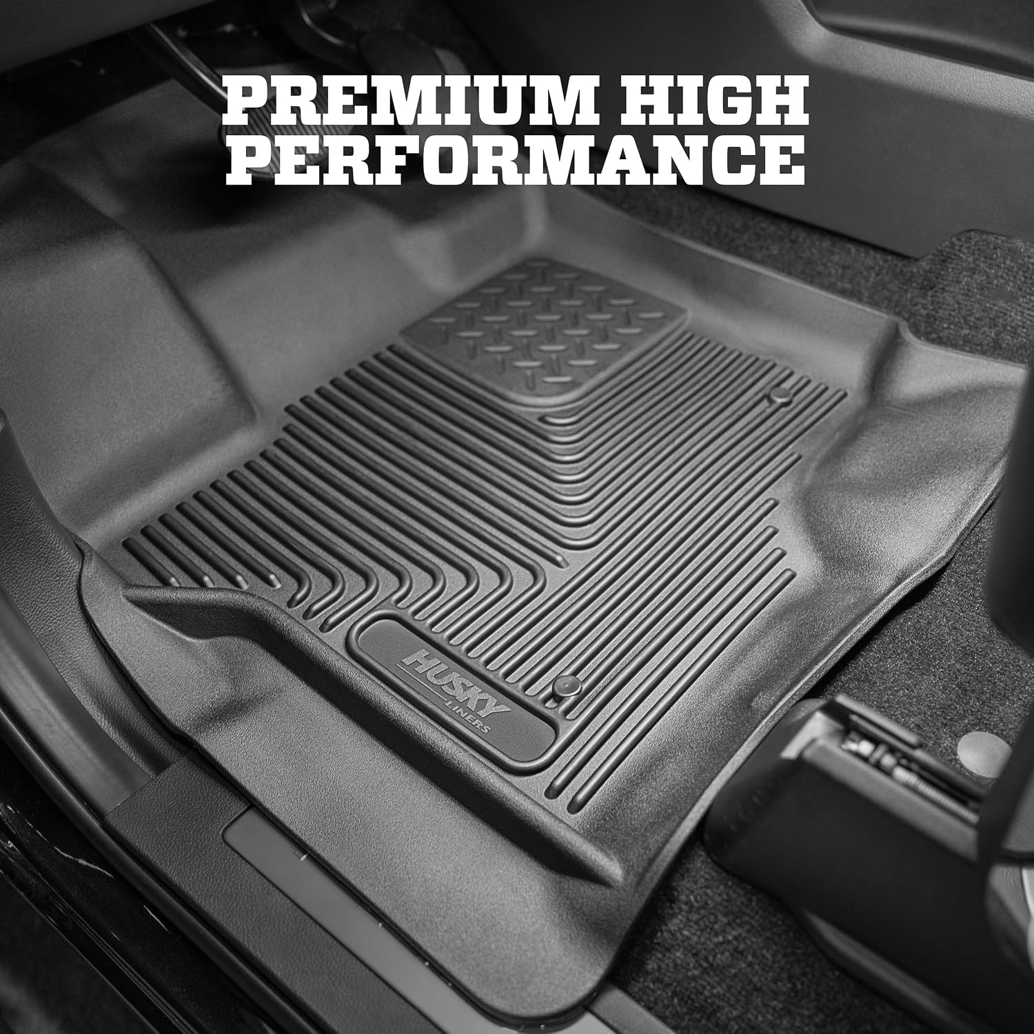 Husky Liners X-act Contour Floor Mats | Fits 1999-2007 Chevrolet Silverado & GMC Sierra 1500; 2001-2007 Silver-Sierra 2500/3500, Ext & Crew Cab (07 Classic Body) | Front Row, 2-pc Black - 52111