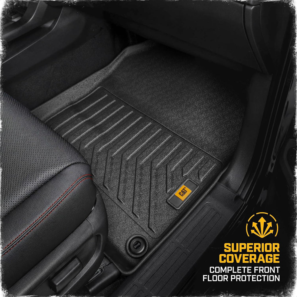 CAT® JustFit™ 3D Custom Fit Floor Mats for Honda Ridgeline 2017-2025, Heavy Duty All Weather Floor Liners Laser Measured, Honda Ridgeline Accessories