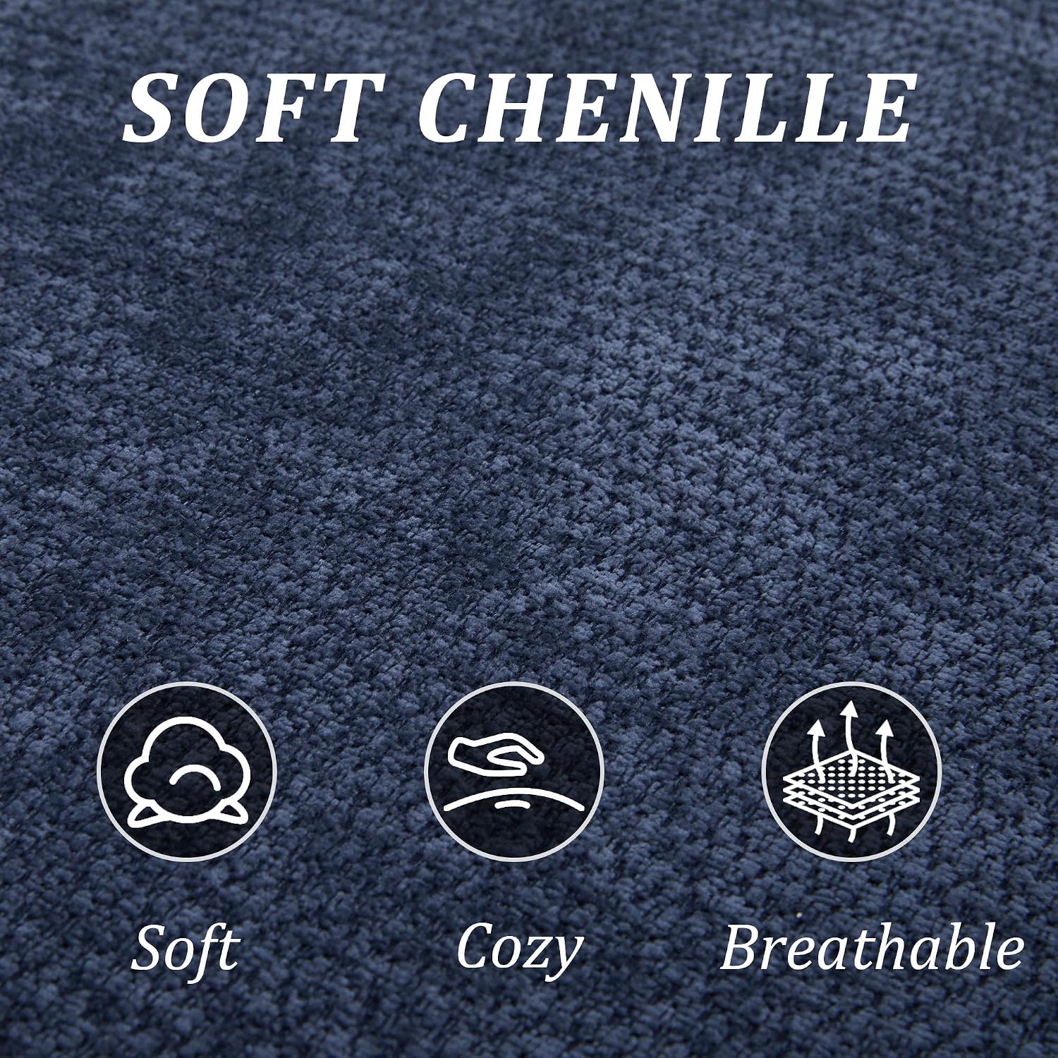 95' Modern Curved Sofa, Chenille Fabric Comfy Cloud Couch, No Assembly Required Half Moon Couch with Deep Seat, 4 Pillows for Living Room, Apartment, Bedroom