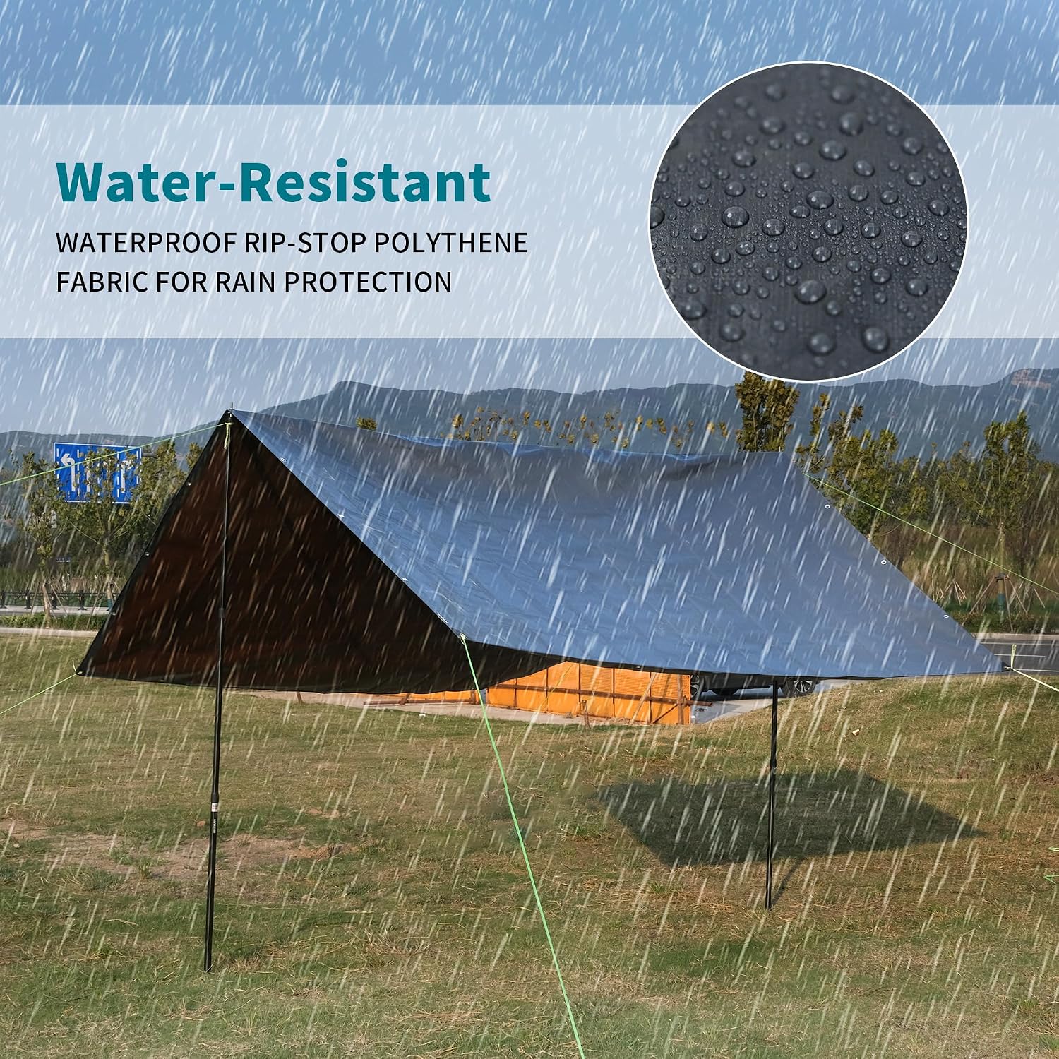 TARPAL tarp 16x20 Feet Super Heavy Duty Tarps Cover 20mil Waterproof UV Protection Rip and Tear Proof Tarpaulin with Grommets(Grey/Brown)