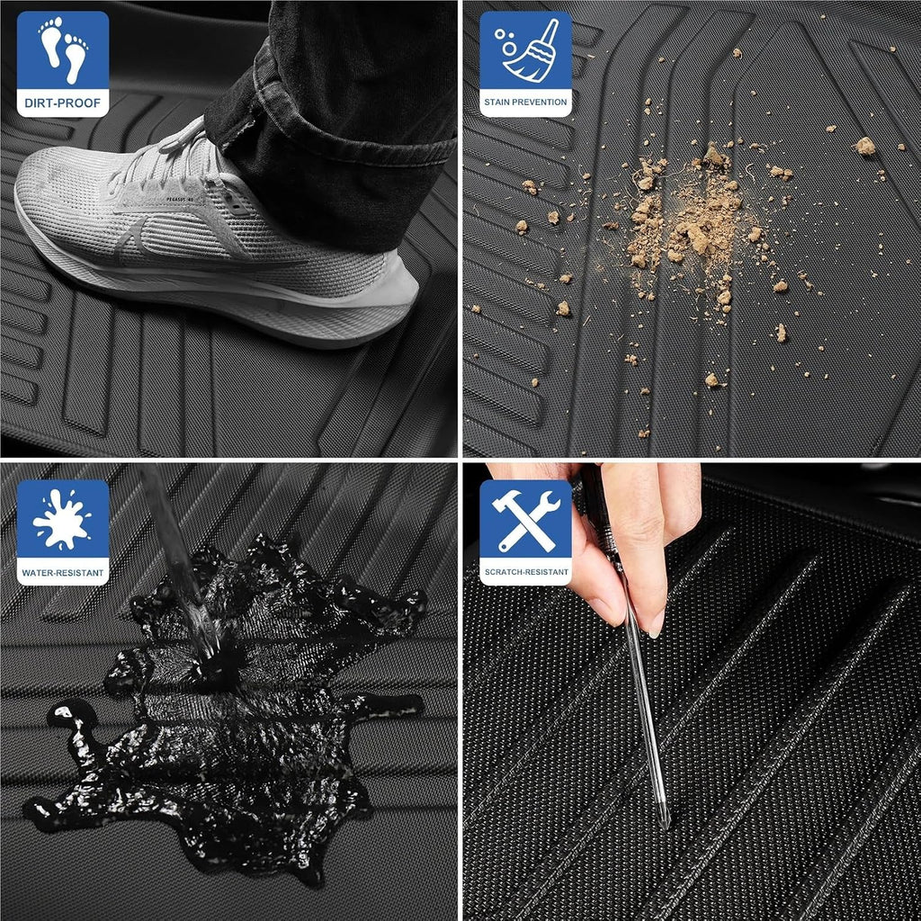 for Tesla Model 3 Highland 2024 TPE 3D Car Floor Mats Cargo Liner Trunk Pad Waterproof Protective Accessories(24MODEL3 Trunk 1P)
