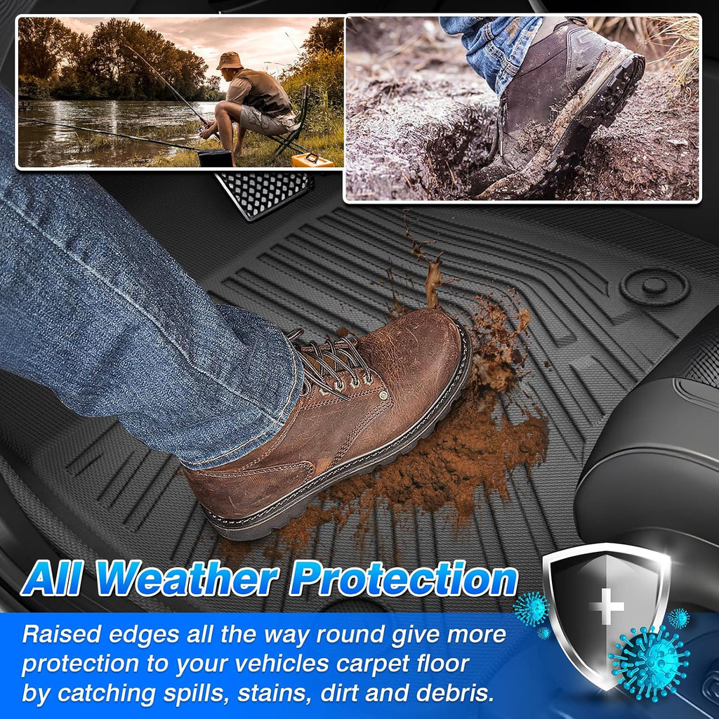 Cartist Floor Mats & Cargo Liner Fit for Toyota Highlander (Non-Hybird) 2008-2013 Accessories All Weather Cargo Liners Carpet Protection