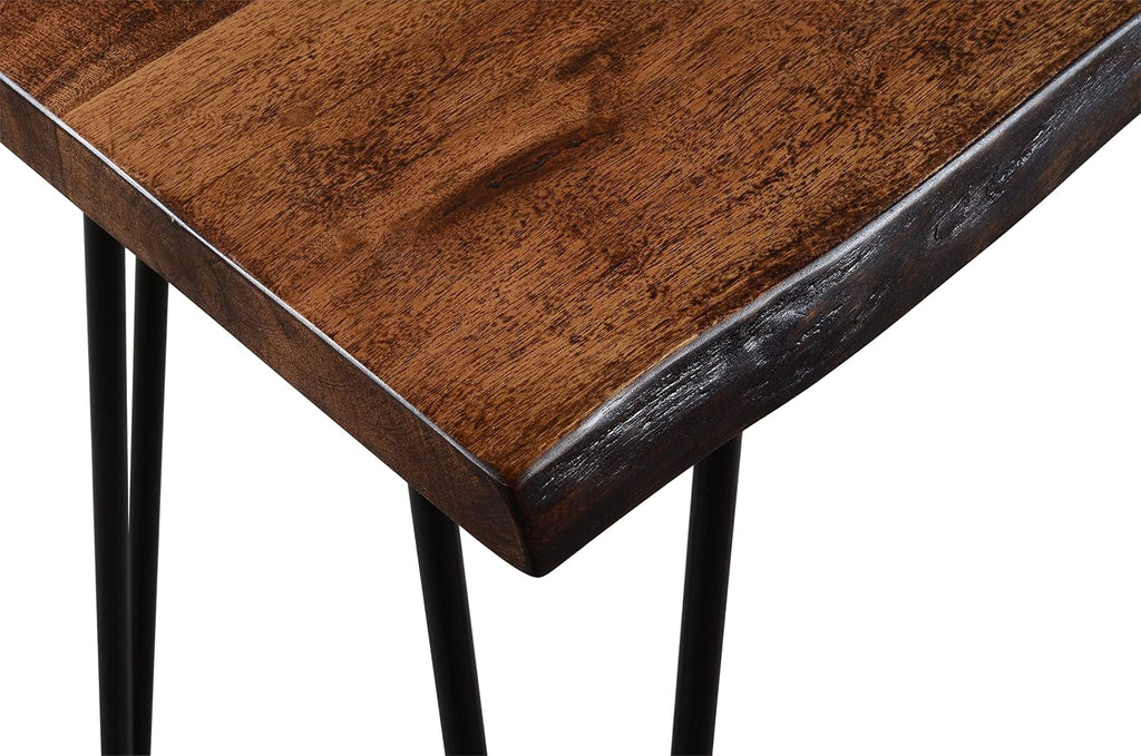 Jofran Nature's Edge 72' Farmhouse Dining Table - Solid Wood Counter Height Dining Table for Modern Homes, Chestnut