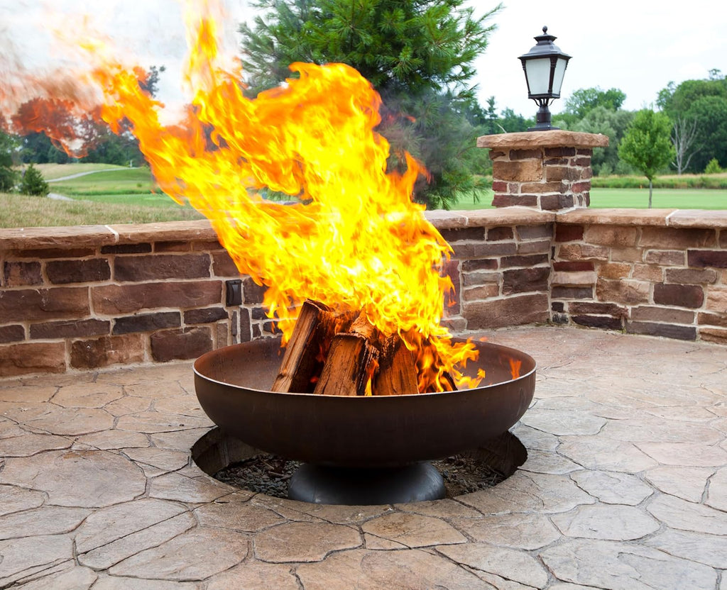 Ohio Flame Patriot Fire Outdoor Fire Pit 42 Inch - Heavy Duty Fire Pits for Outside Wood Burning, American Made Carbon Steel Fire Bowl for Backyard Patio Bonfires - No Assembly Needed for All Seasons