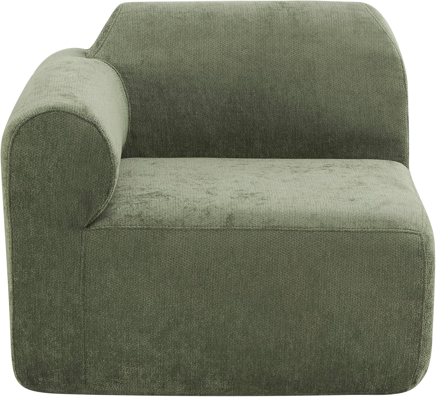 Christopher Knight Home Midel 111' Modular L-Shape Sofa Couch with Chaise Lounge, Modern Boneless Sofa for Living Room, Fabric Upholstered Cloud Couch with Deep Seat, Olive Green