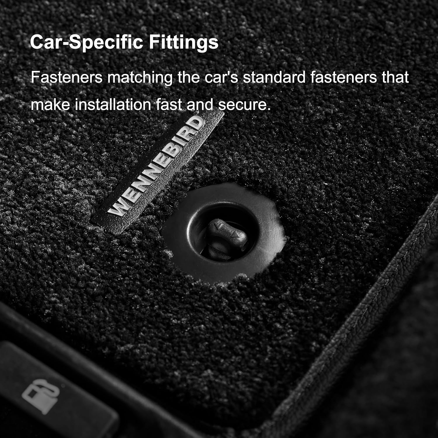 WENNEBIRD Superior Carpet Floor Mats for 2013-2018 Toyota RAV4, 0.5-Inch Ultra-Thick, Noise-Reducing, All-Weather Waterproof Anti-Slip – 3-Pc Set