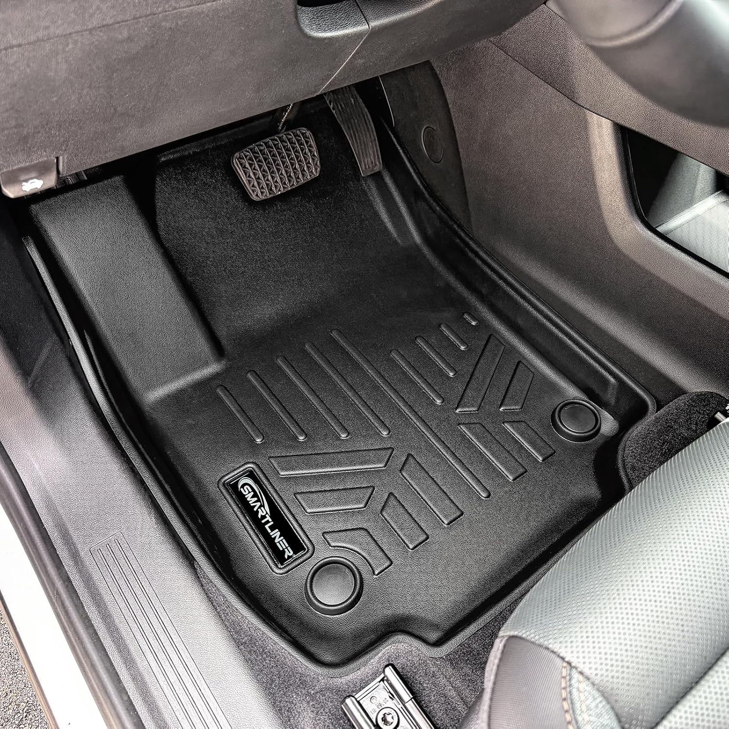SMARTLINER Custom Fit All Weather Protection Black 2 Row Floor Liners & Cargo Liner Behind The 2nd Row Seats Compatible with 2025-2026 GMC Terrain (NOT Denali) / Chevrolet Equinox (Fits All Models)