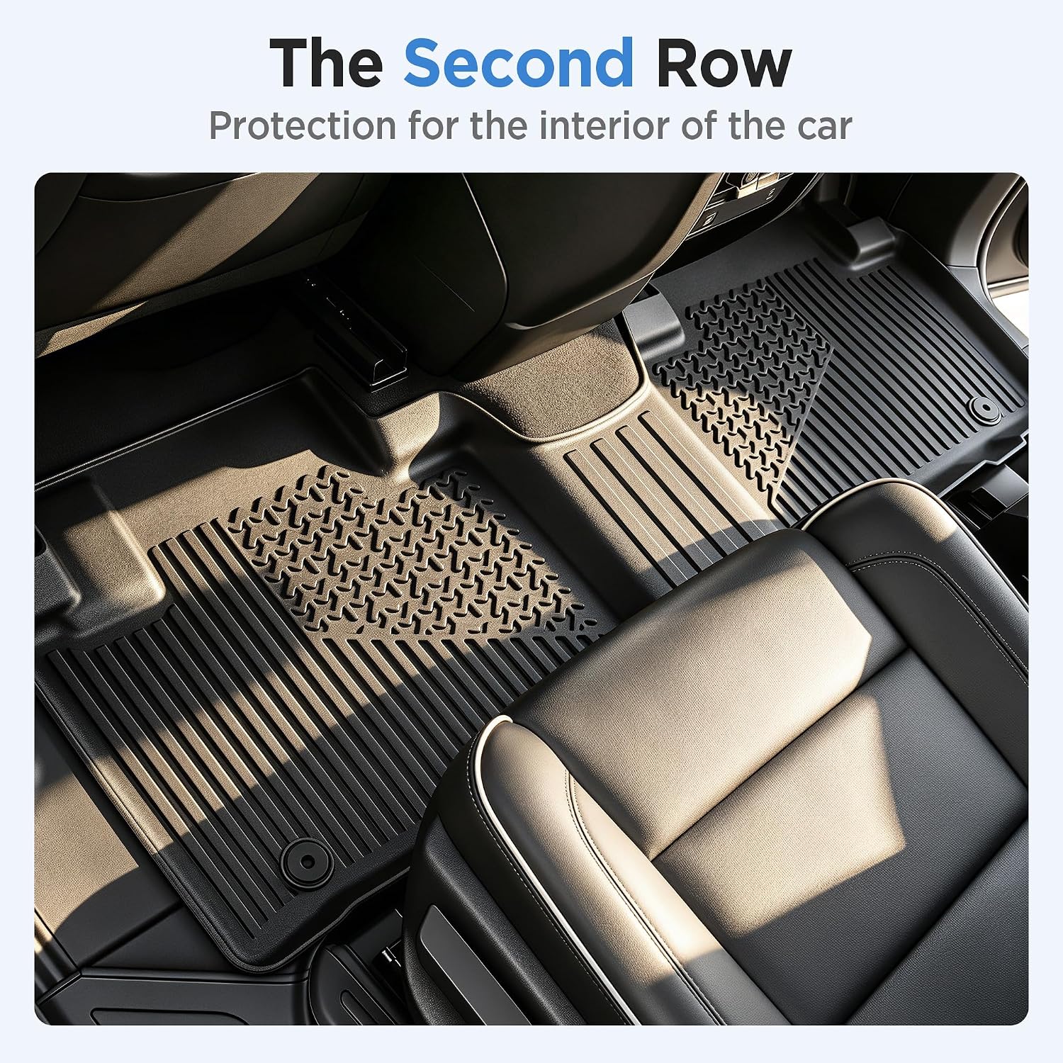 Floor Mats for Kia Telluride Hybrid 2027 7&8 Seat (EX/SX/X-Line SX/SX Prestige/X-Line SX Prestige) All Weather Telluride Floor Mats for Kia Telluride Accessories 2027 TPE Protector Black