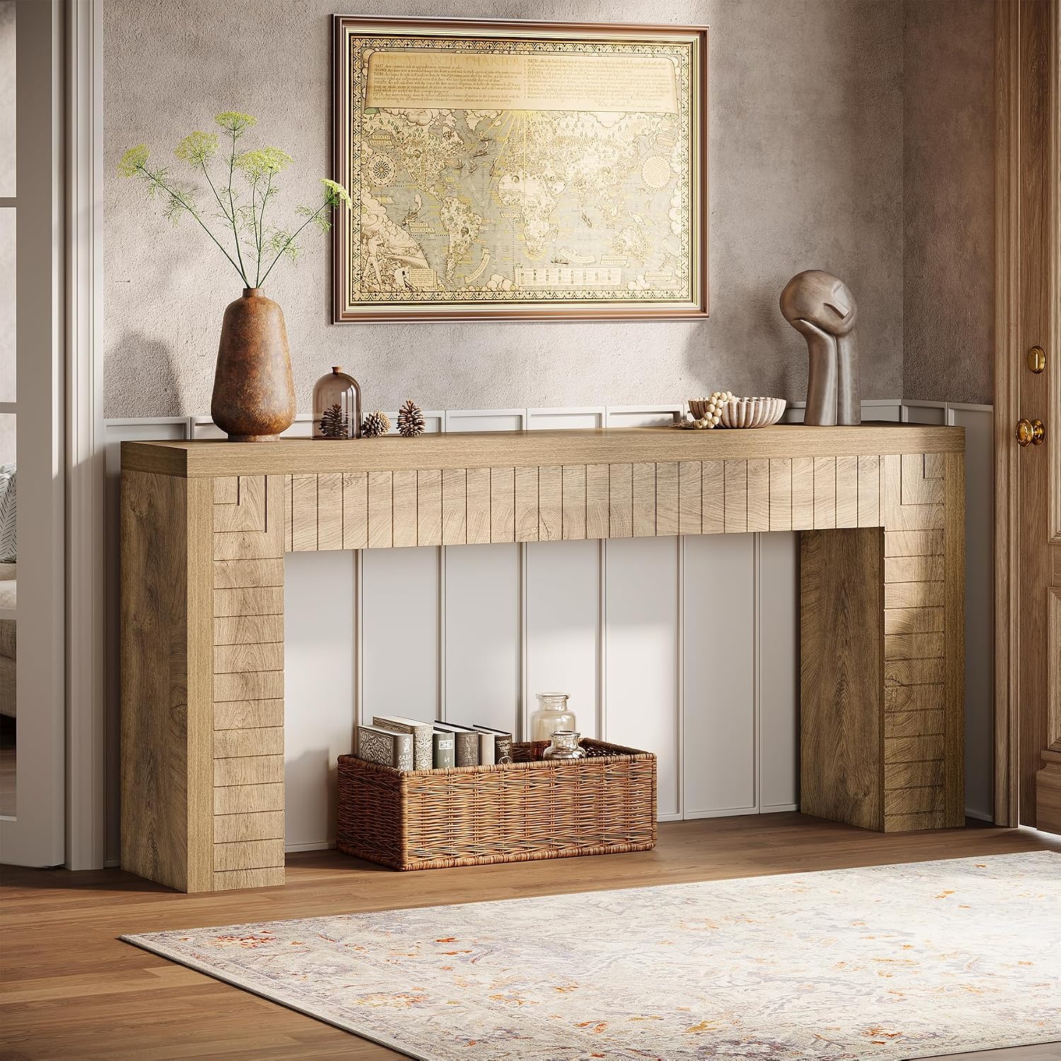 Tribesigns 70.9-Inch Extra Long Console Table for Entryway, Narrow Sofa Table Behind Couch, Suitable for Hallway, Foyer, Living Room