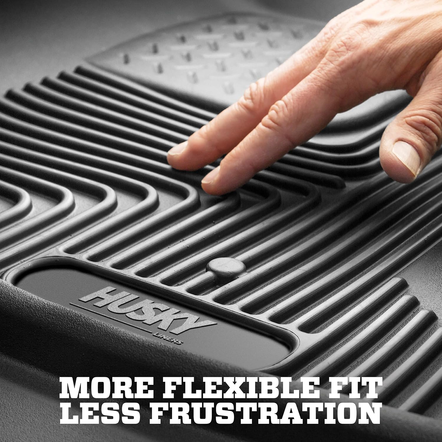 Husky Liners X-act Contour Floor Mats | Fits 2015-2024 Ford Edge; 2016-2018 Lincoln MKX; 2019-2023 Lincoln Nautilus | Front Row, 2-pc Black - 52171