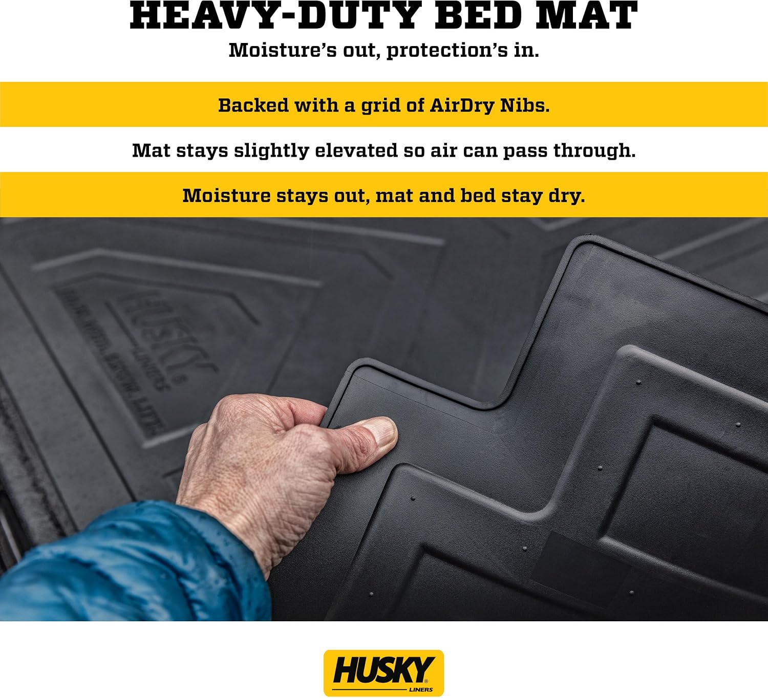 Husky Liners Custom Bed Liner | Fits 2017-2026 Ford F-250 & F-350, 6'9' Bed (Will NOT fit w/Drop-in Bed Liners) | Bed Liner, 1-pc Black - 16010