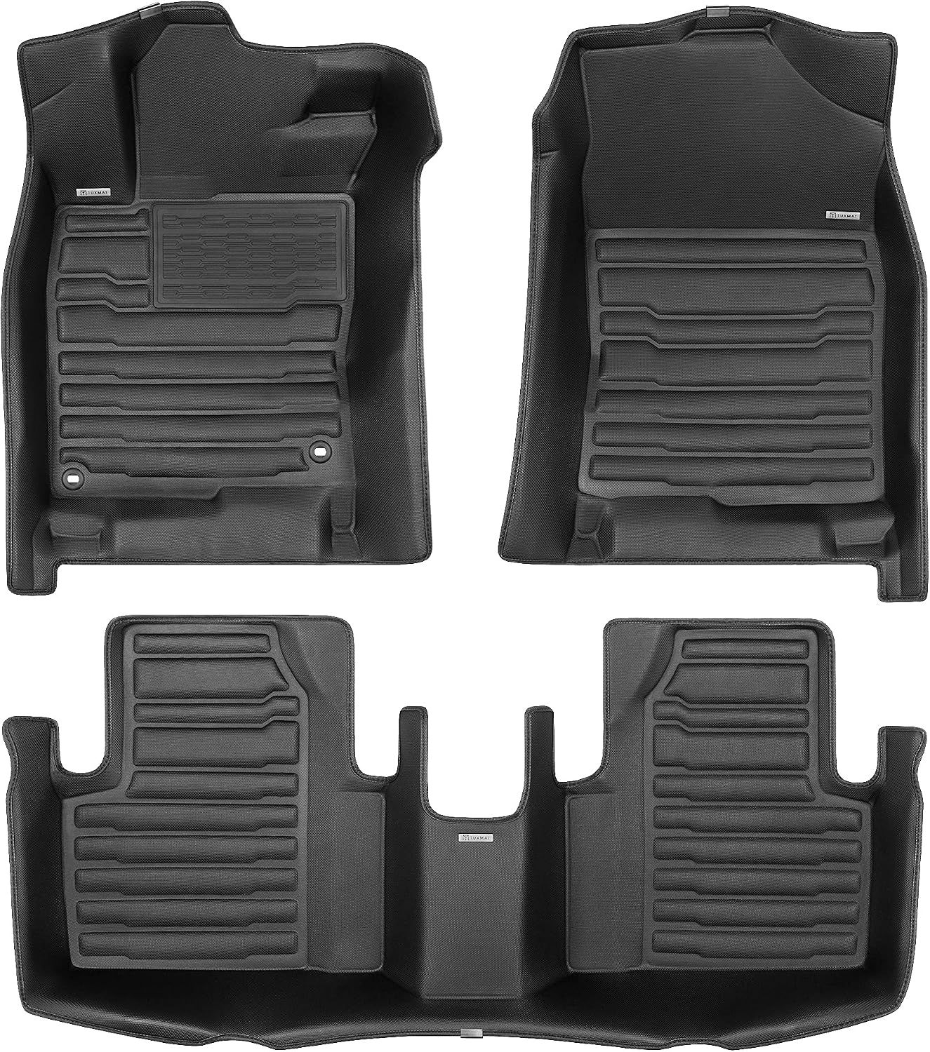 TuxMat - for Chevrolet Equinox EV 2024-2026 Models - Custom Car Mats - Maximum Coverage, All Weather, Laser Measured - This Full Set Includes 1st and 2nd Rows