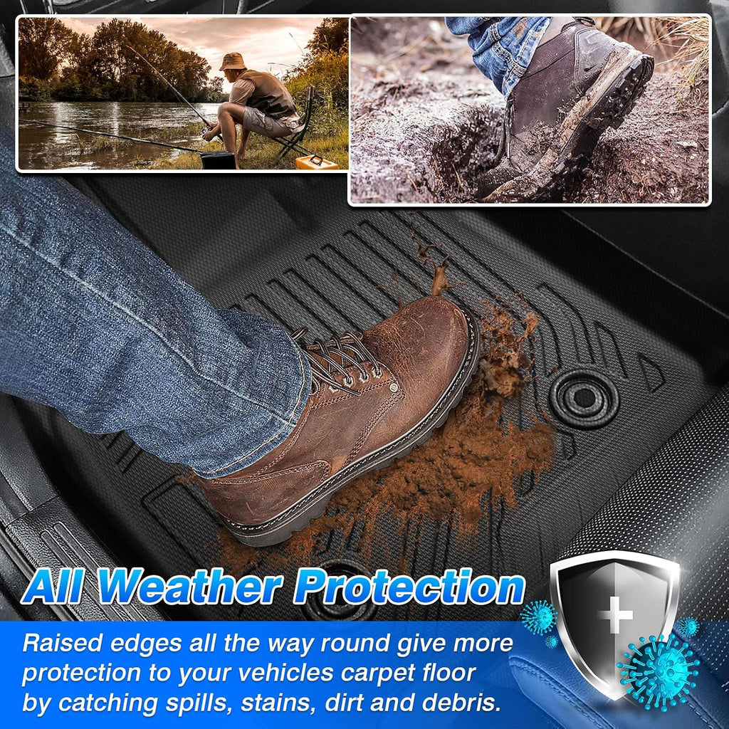 K4 Floor Mats - Car Mats for Kia K4 5 Seats 2025 2026, All Weather Floor Mats and Cargo Liner for K4 Accessories, Heavy Duty Rubber Mats, Car Accessories