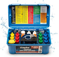 Taylor K-2006-SALT FAS-DPD, 9-in-1 Pool & Spa Test Kit, Free & Combined Chlorine, pH, Acid & Base Demand, Total Alkalinity, Calcium Hardness, Cyanuric Acid (CYA), and Chloride (Sodium Chloride).