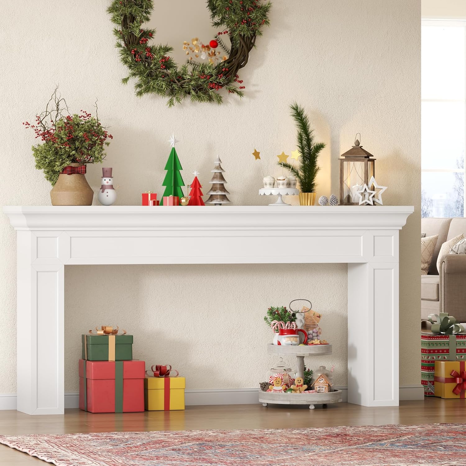 Loomie 63' Long Console Tables for Entryway, Modern Rectangular Sofa Table Behind the Couch, Narrow Long Entry Accent Table for Living Room, Entrance, Hallway, Foyer (White)