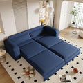 Eafurn 3 in 1 Convertible Pull Out Sleeper Sofa Couch Bed King Size,93' Oversized Recliner Loveseat Chaise Lounge Sofabed Daybed with Thickness Cushions for Living Room Office