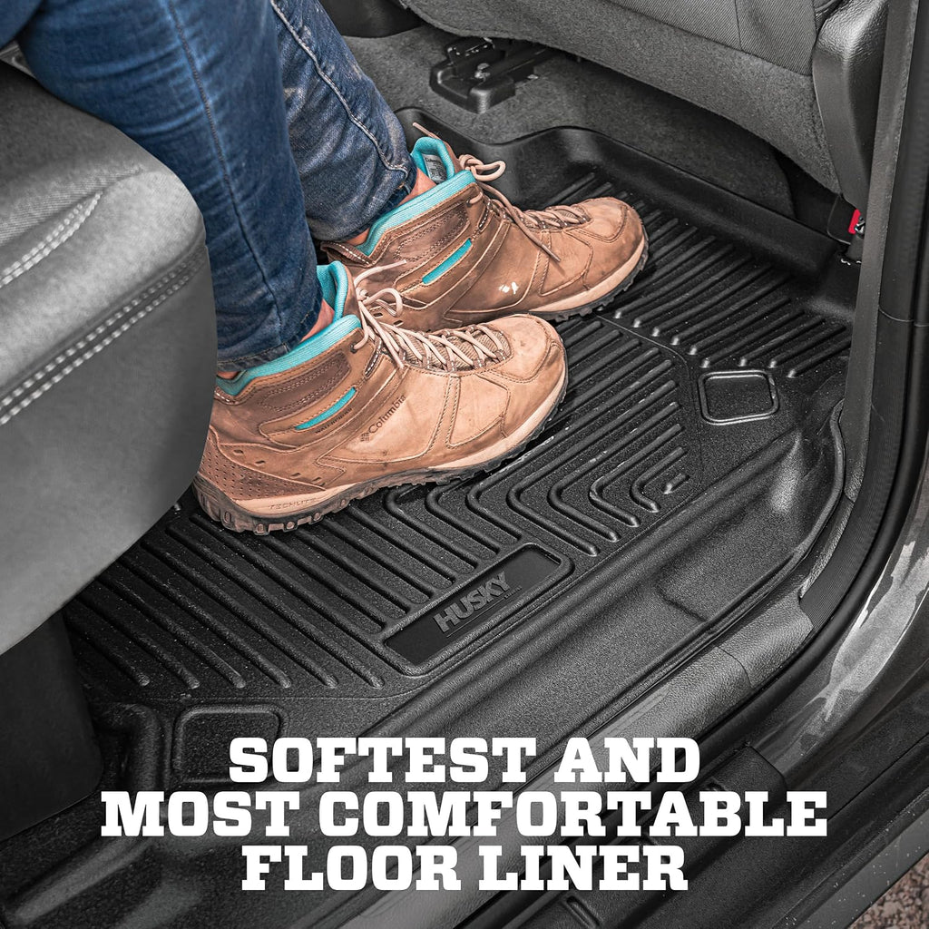 Husky Liners X-act Contour Floor Mats | Fits 1999-2007 Chevrolet Silverado & GMC Sierra 1500; 2001-2007 Silver-Sierra 2500/3500, Ext & Crew Cab (07 Classic Body) | Front Row, 2-pc Black - 52111