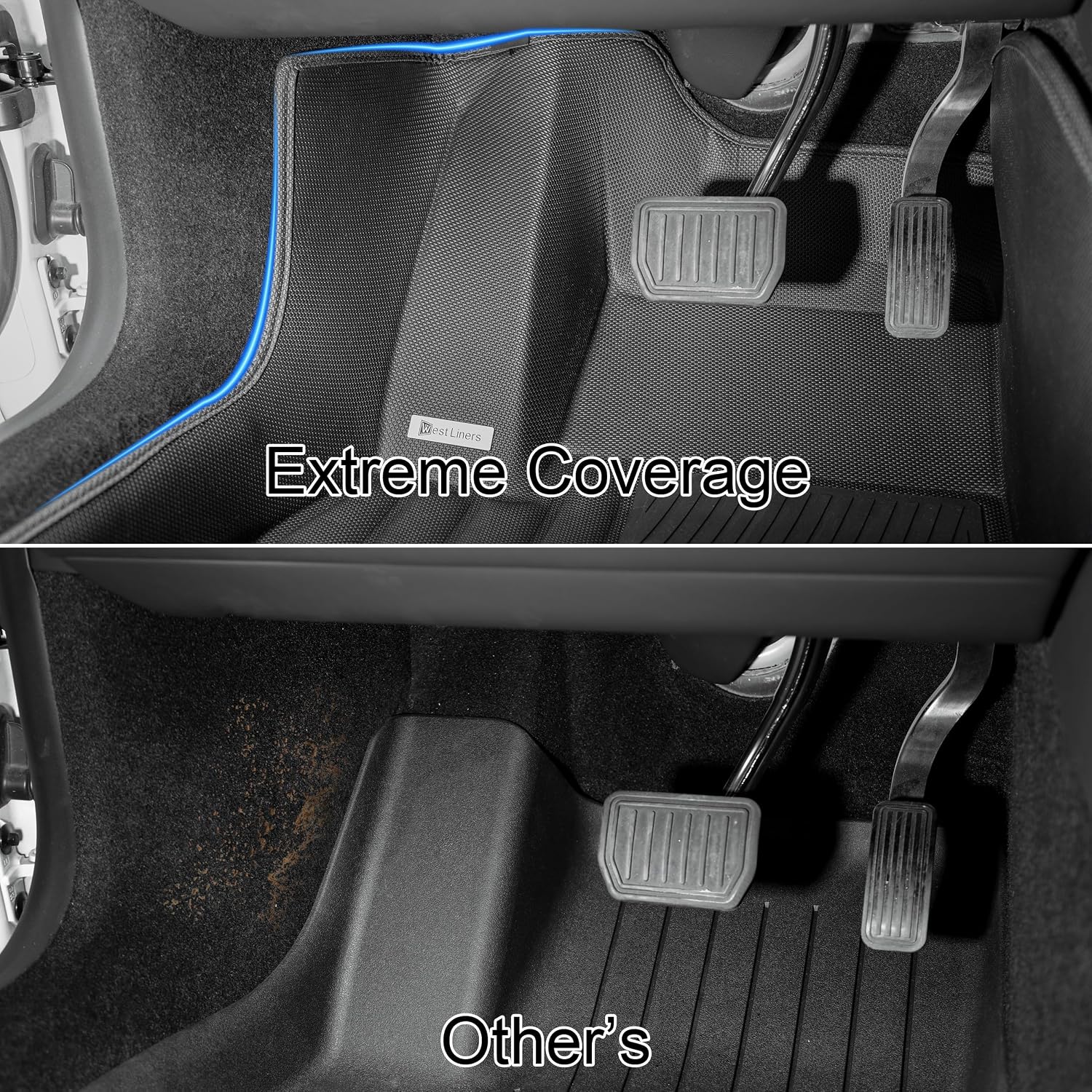 Extreme Coverage Tesla Model 3 Floor Mats 2025 2024 Premium Design Custom Fit 100% Eco-Friendly -All Weather 3D Floor Mats for Tesla Model 3 Highland Cargo Liner Trunk Accessories 6pcs