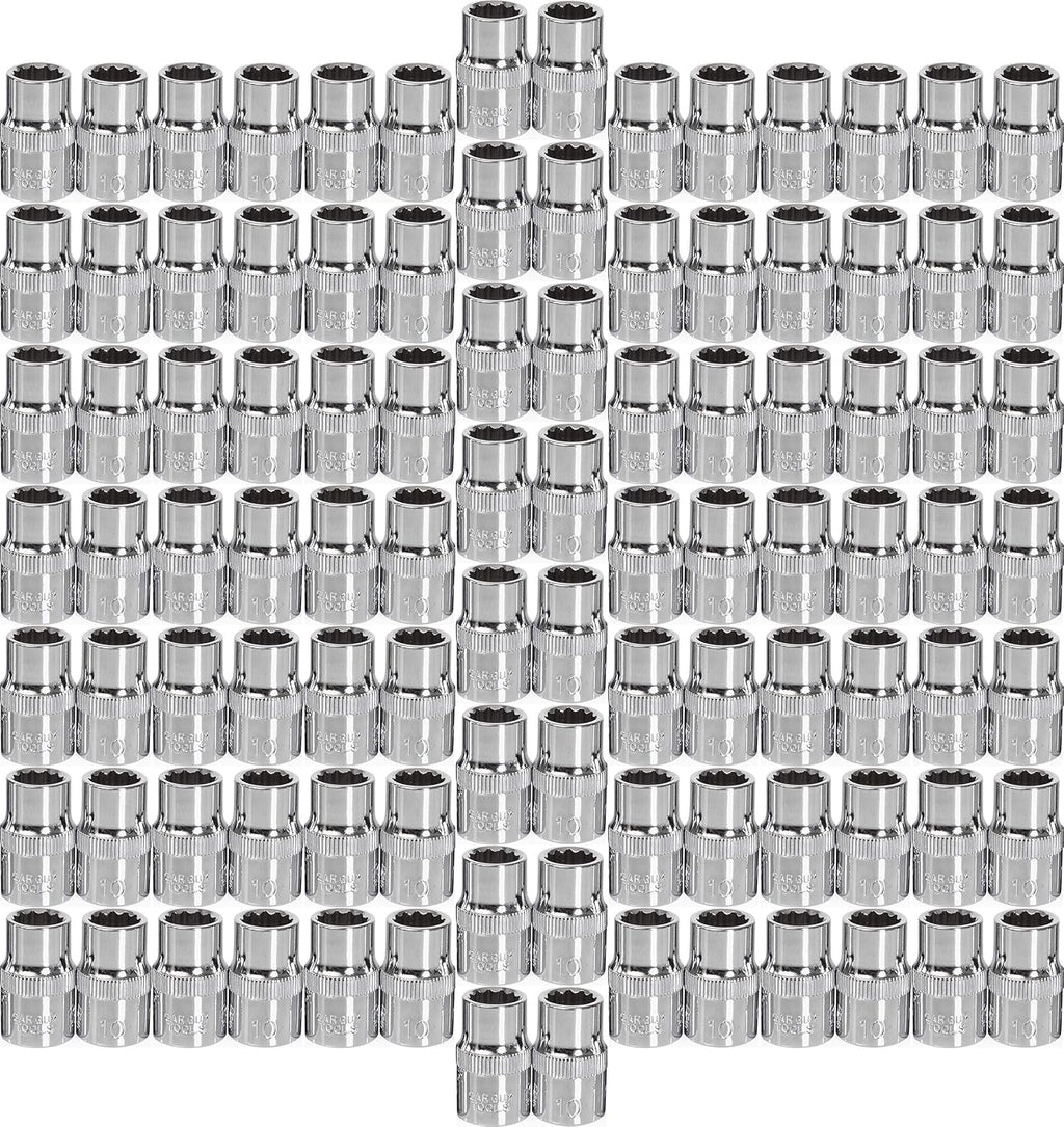 BRAZEN 10mm Socket 100 Pack (3/8' Drive, 6pt, Shallow)