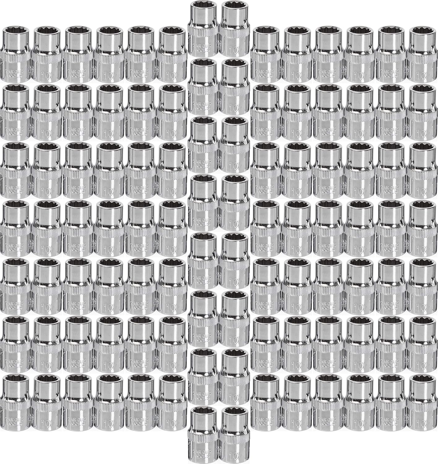 BRAZEN 10mm Socket 100 Pack (3/8' Drive, 6pt, Shallow)