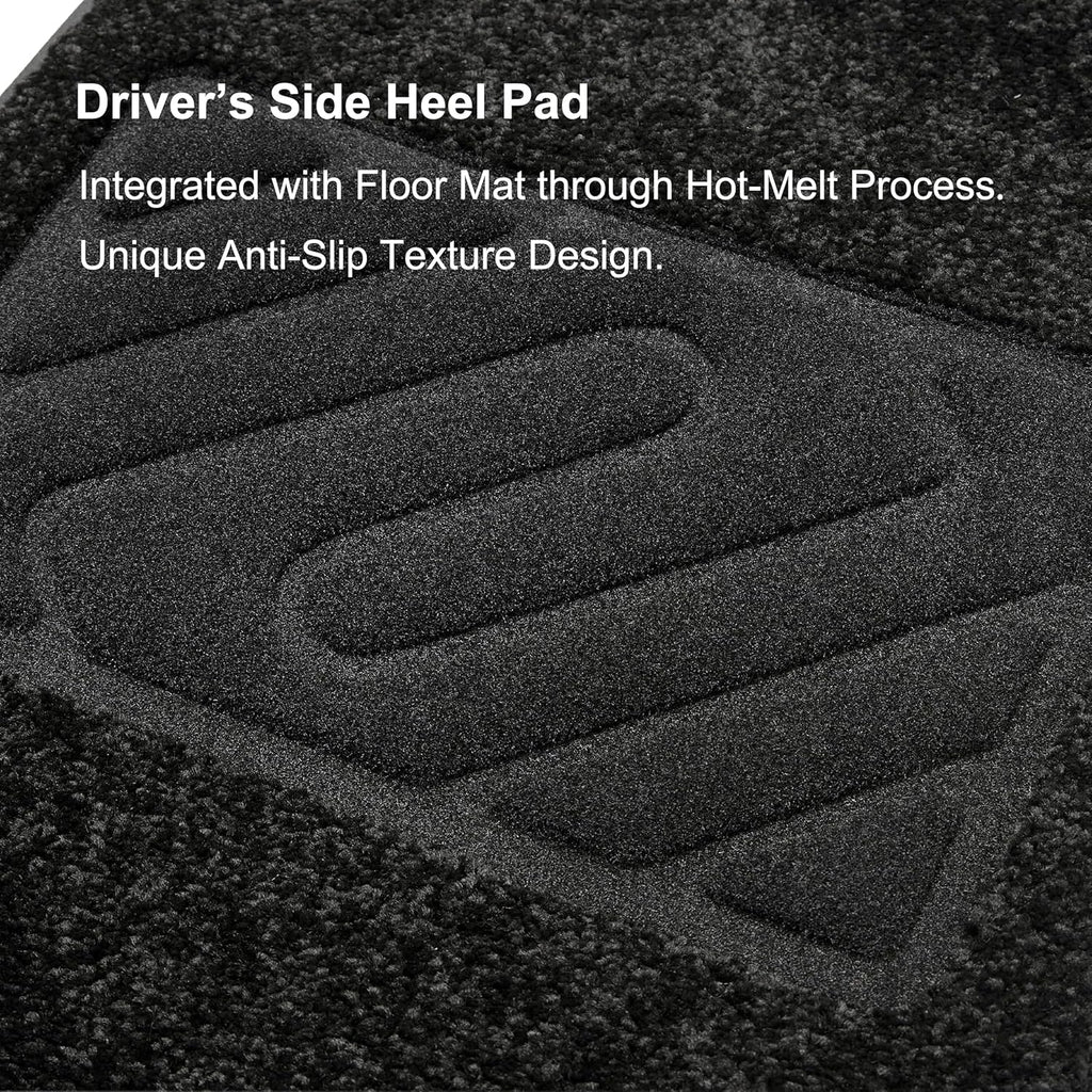WENNEBIRD Superior Carpet Floor Mats for 2017-2023 Tesla Model 3 (Not for Highland), 0.6-Inch Ultra-Thick, Noise-Reducing, All-Weather Waterproof Anti-Slip – 3-Pc Set