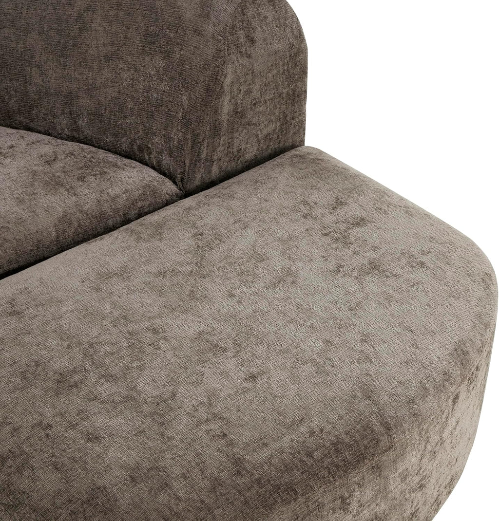 Christopher Knight Home Midel 111' Modular L-Shape Sofa Couch with Chaise Lounge, Modern Boneless Sofa for Living Room, Fabric Upholstered Cloud Couch with Deep Seat, Dark Brown