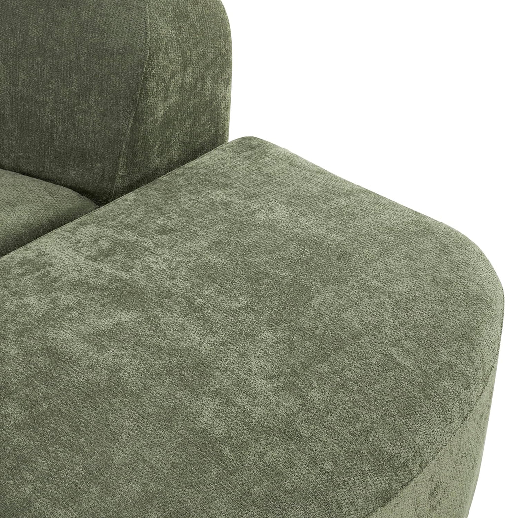 Christopher Knight Home Midel 111' Modular L-Shape Sofa Couch with Chaise Lounge, Modern Boneless Sofa for Living Room, Fabric Upholstered Cloud Couch with Deep Seat, Olive Green
